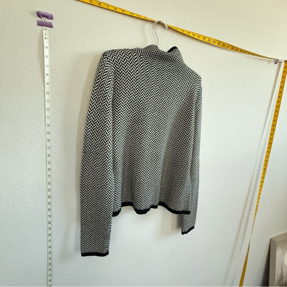 Ralph Lauren‎ Black and White Chevron Turtleneck Sweater XL - Picture 6 of 12